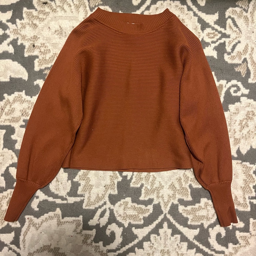 Pink Rose, Orange, Medium sized sweater.